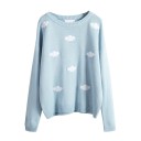 Sweater feminino com nuvens 2