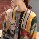 Sweater feminino com padrão A2336 3