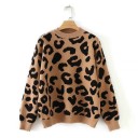 Sweater feminino com padrão de leopardo 1