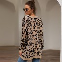 Sweater longo feminino com padrão de leopardo 2