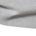 Sweater masculino de mangas longas e gola alta Sweater elástico de algodão com fecho de meio zíper Sweater moderno 11