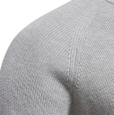 Sweater masculino de mangas longas e gola alta Sweater elástico de algodão com fecho de meio zíper Sweater moderno 12