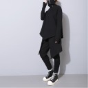 Sweatshirt assimétrica feminina com gola alta 1