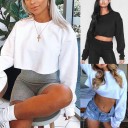 Sweatshirt curta para mulher A19 1