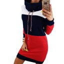 Sweatshirt Dress with Wide Collar 5