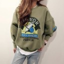 Sweatshirt feminina com estampado A31 1