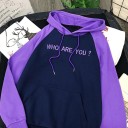 Sweatshirt feminina com estampagem WHO ARE YOU 4