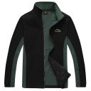 Sweatshirt masculina bicolor com fecho 1