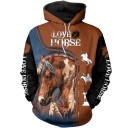 Sweatshirt mit einem Pferd A4501 1