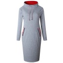 Sweatshirtkjole med opretstående krave 11