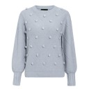 Sweter damski dzianinowy z pomponami G354 6