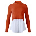 Sweter łączony damski 5