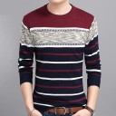 Sweter męski w paski F197 5