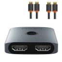 Switch HDMI bidirecional 2:1 / 1:2 com cabo HDMI 4