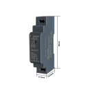 Switchad strömförsörjning för DIN-skena AC 100–240V DC 12V 15W Kompakt strömadapter Industriell strömförsörjning 1,8x9x5,5 cm 2