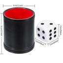 Sylinterimäinen nopanheittoteline kannella, 6 noppaa putkessa, matkanoppakuppi Yahtzee-pokeripeleihin, perheille ja hauskanpitoon 2