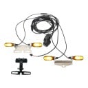 Σύνολο LED φλας για ηλεκτρικό ποδήλατο 12 V EBKE V04 4 τμχ Οβάλ φλας με 3 διόδους Διακόπτης για τιμόνι Στηρίγματα για σωλήνα σέλας Προστασία IPX5 1