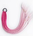 Syntetflätor på elastiskt band 60 cm 10