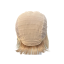 Syntetická paruka krátký bob s krajkou vpředu základna 33x10 cm hustota 150% délka 20,3 cm medově blond pro ženy na denní i párty nošení 5