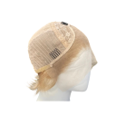 Syntetická paruka krátký bob s krajkou vpředu základna 33x10 cm hustota 150% délka 20,3 cm medově blond pro ženy na denní i párty nošení 6