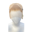 Syntetická paruka krátký bob s krajkou vpředu základna 33x10 cm hustota 150% délka 20,3 cm medově blond pro ženy na denní i párty nošení 7