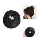 Syntetický drdol s elastickou kruhovou sponou vlasový doplněk pro rychlý účes a vytvoření objemného drdolu 4