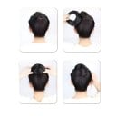 Syntetický drdol s elastickou kruhovou sponou vlasový doplněk pro rychlý účes a vytvoření objemného drdolu 5