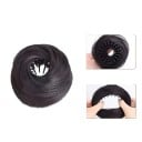 Syntetický drdol s elastickou kruhovou sponou vlasový doplněk pro rychlý účes a vytvoření objemného drdolu 6