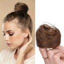 Syntetický příčesek na drdol gumička do vlasů zahuštění účesu elastické uchycení pro rychlý účes a každodenní nošení 2