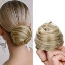 Syntetický příčesek na drdol gumička do vlasů zahuštění účesu elastické uchycení pro rychlý účes a každodenní nošení 9