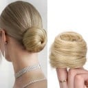 Syntetický příčesek na drdol gumička do vlasů zahuštění účesu elastické uchycení pro rychlý účes a každodenní nošení 10