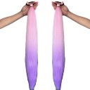 Syntetyczne kucyki Zestaw dwóch kucyków z gumką 61 cm Syntetyczne włosy Do przedłużania włosów Sztuczne włosy w stylu kucyka Łatwe w użyciu 10