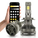 Συσκευασία 2 τεμ. LED αυτοφανούς H7 100 000 lm 9 έως 16 V Έλεγχος μέσω εφαρμογής κινητού Αλουμινένιο ψυγείο με ανεμιστήρα Για τους προβολείς αυτοκινήτου 3
