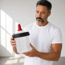 System til sprøjtebeholdere 600 ml Sæt 10 stk med låg og si 125 mikroner Adaptere M16 x 1,5 Gennemsigtige Til blanding og lakering 7