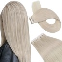 Système de bandes adhésives pour extensions et épaississement de cheveux 20 pcs 45 cm cheveux naturels humains avec bande adhésive pour coiffure 13