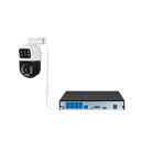 Système de caméra de sécurité 6MP 2 caméras ensemble DVR 4 canaux connexion filaire blanc pour la surveillance de la maison, de l'entreprise 4
