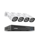Système de caméra de sécurité 8MP 4 caméras 90° ensemble de surveillance application mobile XMEye Pro blanc pour la surveillance de la maison 1