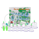 Système de ventouses de massage vacuum chinois 12 pièces avec pompe Ventouses en plastique pour la thérapie par ventouses Thérapie traditionnelle chinoise Soulagement de la douleur musculaire 1