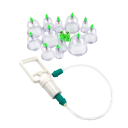 Système de ventouses de massage vacuum chinois 12 pièces avec pompe Ventouses en plastique pour la thérapie par ventouses Thérapie traditionnelle chinoise Soulagement de la douleur musculaire 2