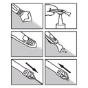 Système professionnel 9v1 pour le retrait et le lissage de silicone Mastics et joints Rénovation salle de bain Cuisine Outils pour réparations et entretien 4