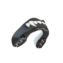 Szájvédő ökölvíváshoz és kontakt sportokhoz, fekete, 3D fogminta, állítható forma, hőre adaptálható, tokban 2