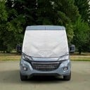 Szélvédő takaró Fiat Ducato Citroën Jumper Peugeot Boxer 2006-2022 Steppelt Ezüst Oldalsó ablak takaró Tükör kivágások Hó ellen 2