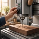 Szerokie V-frezy 90° x 0,2 mm Opakowanie 10 sztuk Frezy grawerujące CNC Węglik spiekany Trzonek 3,175 mm Długość 28 mm Srebrne Napisy i kontury 5