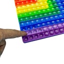 Szilikon szorzótábla 20x20 cm Színes nyomóbuborékos fidget antistressz játék oktatási segédeszköz gyerekeknek 4