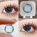 Színes kontaktlencsék dioptria -1.50 geometrikus mintával, 14.4 mm átmérőjű, puha lencsék cosplayhoz és a szem megjelenésének megváltoztatásához 6