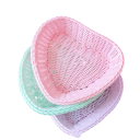 Szív alakú élelmiszertartó kosár 23,5×21,5 cm fonott kosár az élelmiszerek tálalásához és tárolásához otthon 4