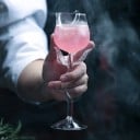 Szklanka do wina w kształcie róży 100 ml dekoracyjna szklanka na nóżce wysokość 22 cm z przezroczystego szkła oryginalna szklanka do serwowania 5