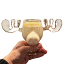 Szklanka w kształcie łosia 240 ml 20 x 10 cm Dekoracyjna szklanka do picia Oryginalny design zwierzęcia Szklanka prezentowa na napoje 3