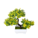 Sztuczne drzewko Bonsai 20x18 cm w doniczce Sztuczne kwiaty Dekoracja domu Małe drzewko Bonsai Ozdoba domu Realistyczna roślina 7