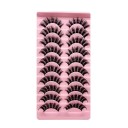 Sztuczne rzęsy 10 par Dramatyczne paski Sztuczne rzęsy Strip Mink Lashes 19